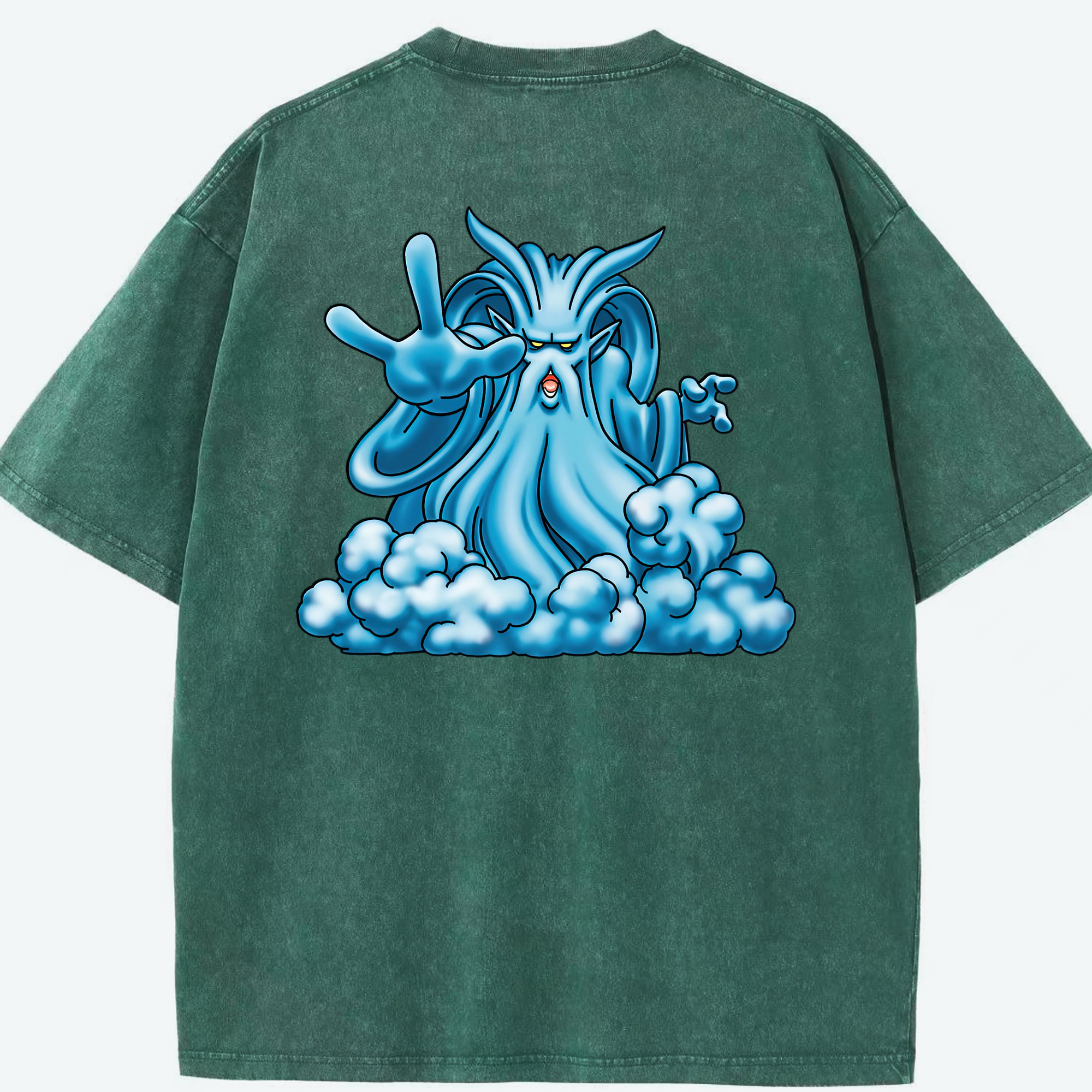 （画像用） ドラゴンクエスト Doragon Kuesuto Dragon Quest 綿100% ヴィンテージ風 半袖Tシャツ（背面プリント）